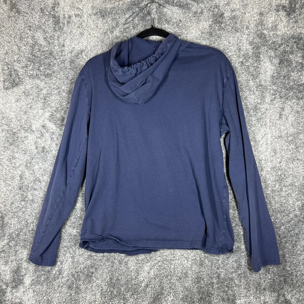 Polo Ralph Lauren Hoodie Mens Medium Blue Lightweight Jersey Pullover Logo